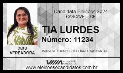 Candidato TIA LURDES 2024 - CASCAVEL - Eleições