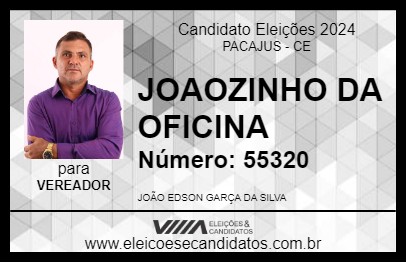 Candidato JOAOZINHO DA OFICINA 2024 - PACAJUS - Eleições