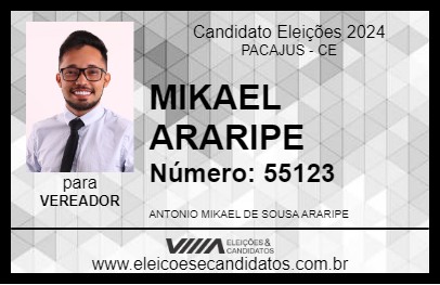 Candidato MIKAEL ARARIPE 2024 - PACAJUS - Eleições