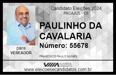 Candidato PAULINHO DA CAVALARIA 2024 - PACAJUS - Eleições