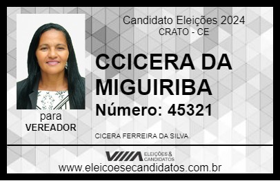 Candidato CICERA DA MIGUIRIBA 2024 - CRATO - Eleições