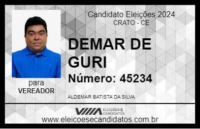 Candidato DEMAR DE GURI 2024 - CRATO - Eleições