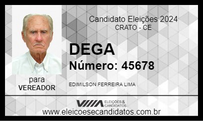 Candidato DEGA  2024 - CRATO - Eleições