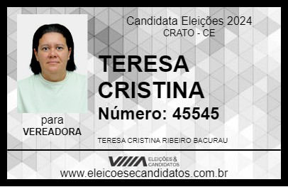 Candidato TERESA CRISTINA  2024 - CRATO - Eleições