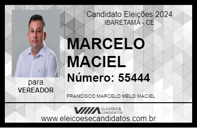 Candidato MARCELO MACIEL 2024 - IBARETAMA - Eleições