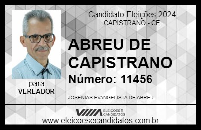 Candidato ABREU DE CAPISTRANO 2024 - CAPISTRANO - Eleições