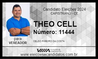 Candidato THEO CELL 2024 - CAPISTRANO - Eleições