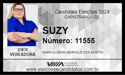 Candidato SUZY 2024 - CAPISTRANO - Eleições