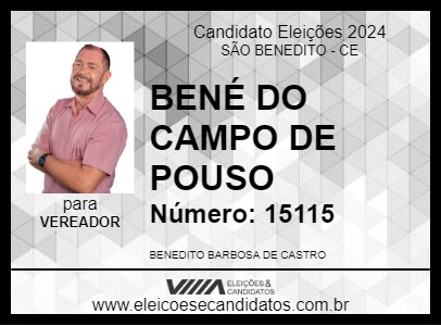 Candidato BENÉ DO CAMPO DE POUSO 2024 - SÃO BENEDITO - Eleições