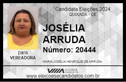 Candidato JOSÉLIA ARRUDA 2024 - QUIXADÁ - Eleições