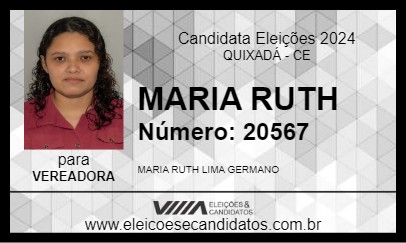 Candidato MARIA RUTH 2024 - QUIXADÁ - Eleições