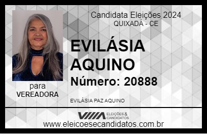 Candidato EVILÁSIA AQUINO 2024 - QUIXADÁ - Eleições