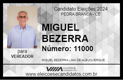 Candidato MIGUEL BEZERRA 2024 - PEDRA BRANCA - Eleições