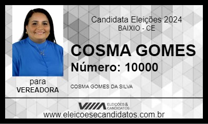 Candidato COSMA GOMES 2024 - BAIXIO - Eleições