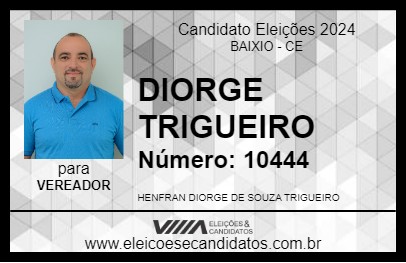 Candidato DIORGE TRIGUEIRO 2024 - BAIXIO - Eleições