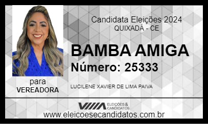 Candidato BAMBA AMIGA 2024 - QUIXADÁ - Eleições