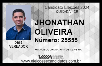 Candidato JHONATHAN OLIVEIRA 2024 - QUIXADÁ - Eleições