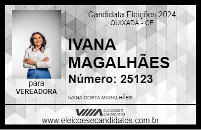 Candidato IVANA MAGALHÃES 2024 - QUIXADÁ - Eleições