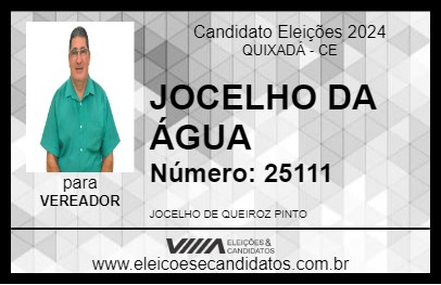 Candidato JOCELHO DA ÁGUA 2024 - QUIXADÁ - Eleições