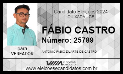 Candidato FÁBIO CASTRO 2024 - QUIXADÁ - Eleições