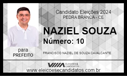 Candidato NAZIEL SOUZA 2024 - PEDRA BRANCA - Eleições