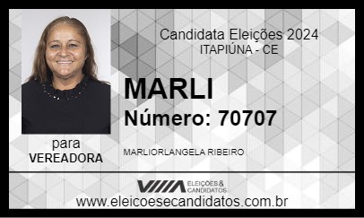 Candidato MARLI 2024 - ITAPIÚNA - Eleições