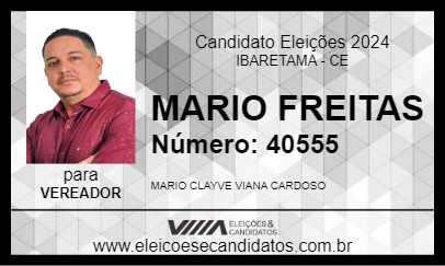 Candidato MARIO FREITAS 2024 - IBARETAMA - Eleições