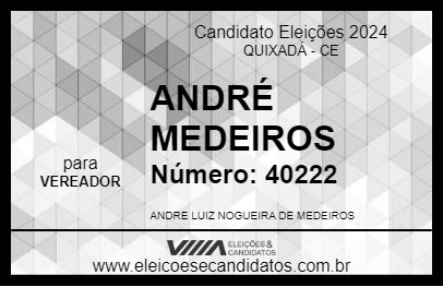 Candidato ANDRÉ MEDEIROS 2024 - QUIXADÁ - Eleições