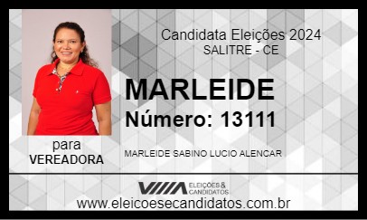 Candidato MARLEIDE 2024 - SALITRE - Eleições