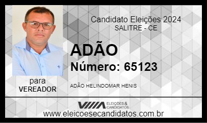 Candidato ADÃO 2024 - SALITRE - Eleições