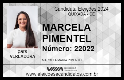 Candidato MARCELA PIMENTEL 2024 - QUIXADÁ - Eleições