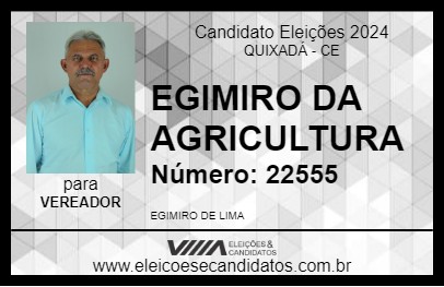 Candidato EGIMIRO DA AGRICULTURA 2024 - QUIXADÁ - Eleições