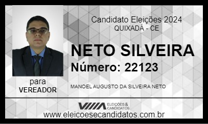 Candidato NETO SILVEIRA 2024 - QUIXADÁ - Eleições