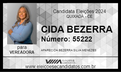 Candidato CIDA BEZERRA 2024 - QUIXADÁ - Eleições