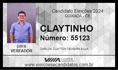 Candidato CLAYTINHO 2024 - QUIXADÁ - Eleições