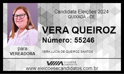 Candidato VERA QUEIROZ 2024 - QUIXADÁ - Eleições