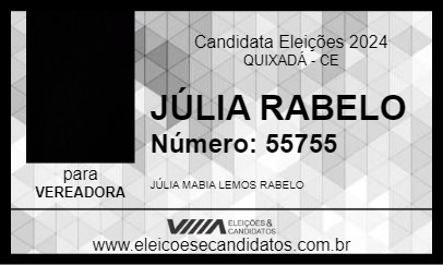 Candidato JÚLIA RABELO 2024 - QUIXADÁ - Eleições