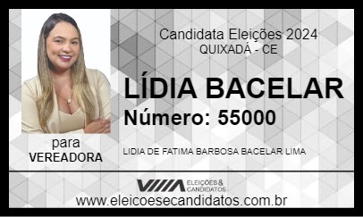 Candidato LÍDIA BACELAR 2024 - QUIXADÁ - Eleições