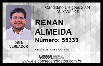 Candidato RENAN ALMEIDA 2024 - QUIXADÁ - Eleições