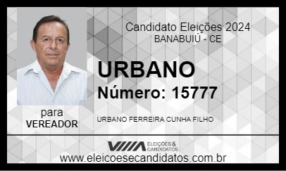 Candidato URBANO 2024 - BANABUIÚ - Eleições