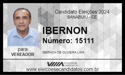 Candidato IBERNON 2024 - BANABUIÚ - Eleições