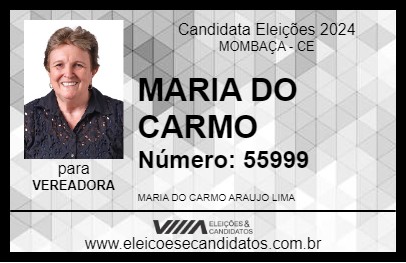 Candidato MARIA DO CARMO 2024 - MOMBAÇA - Eleições