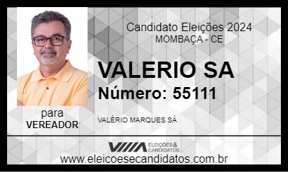 Candidato VALERIO SA 2024 - MOMBAÇA - Eleições