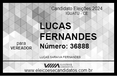 Candidato LUCAS FERNANDES 2024 - IGUATU - Eleições