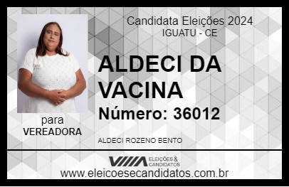 Candidato ALDECI DA VACINA 2024 - IGUATU - Eleições