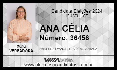 Candidato ANA CÉLIA 2024 - IGUATU - Eleições