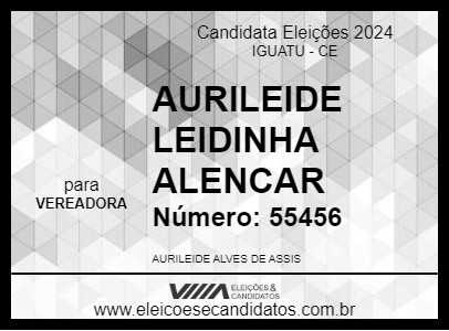 Candidato AURILEIDE LEIDINHA ALENCAR 2024 - IGUATU - Eleições