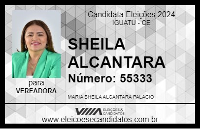 Candidato SHEILA ALCANTARA 2024 - IGUATU - Eleições