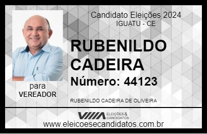 Candidato RUBENILDO CADEIRA 2024 - IGUATU - Eleições