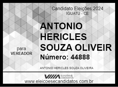 Candidato ANTONIO HERICLES SOUZA OLIVEIR 2024 - IGUATU - Eleições